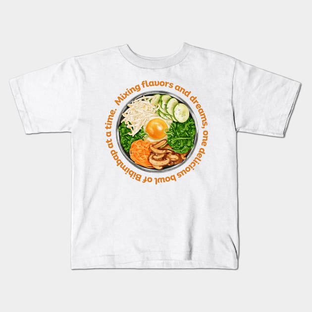 Delicious bowl of Bibimbap Kids T-Shirt by shopfindingbeni